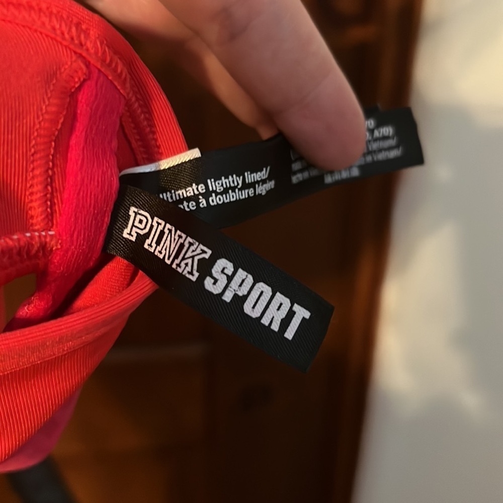 NWOT PINK Victoria’s Secret Red Gym to Swim Wrap Bikini Top & Shorts Size XS - Picture 14 of 16